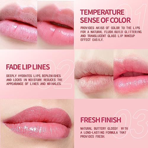 Bingbrush 6 Pcs Aloevera Color Changing Lipstick Queen,Long Lasting Lip Care Nutritious Plumper Lip Balm Moisturizer Magic Ph Temperature Color Change Lip Gloss Glossly Makeup Set For Women #TOP4