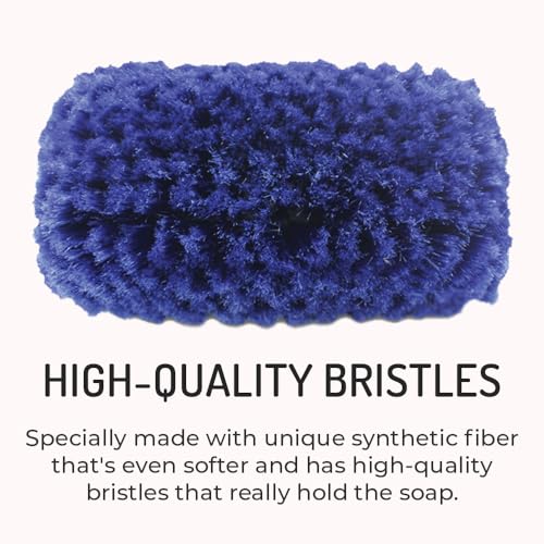 Hi-Tech 14” Car Wash Brush Head – Soft Bristles for Cars, Trucks, RVs, Boats, Campers – Multi-Level Design – Fits Threaded Handles – Flow-Thru Capable