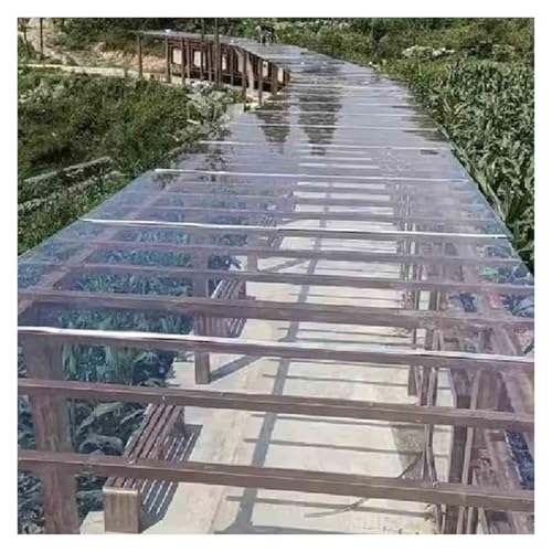 Frühbeet Ersatz Kunststoffplatten Transparente Polycarbonat 1 mm Isolierung für Garagen, Vordächern, Anpassbar(0.6x1m/2x3.3ft)