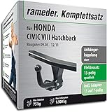 Passend für Ihren HONDA CIVIC VIII Hatchback, Baujahr 09.05 - 12.11, erhalten Sie diese starre Anhängerkupplung mit 13poliger Elektrik, einer Anhängelast von 1500 kg und einer Stützlast von 75 kg.