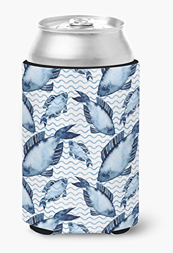 Caroline's Treasures BB7532CC Beach Watercolor Fishes Can or Bottle Hugger, Can Hugger, multicolor
