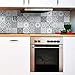 Stickers adhésifs carrelages | Sticker Autocollant Carreaux de Ciment - Mosaïque carrelage mural salle de Bain et Cuisine | Carreaux de Ciment Adhésif Mural - Azulejos 10 x 10 cm - 12 Pièces