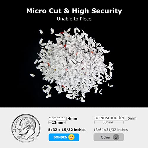 BONSEN 120-Sheet Auto Feed Paper Shredder High Security Micro Cut Shredders for Home Office Use/ 30 Minutes/Security Level P-4, 6-Gallon Bin (S3110)