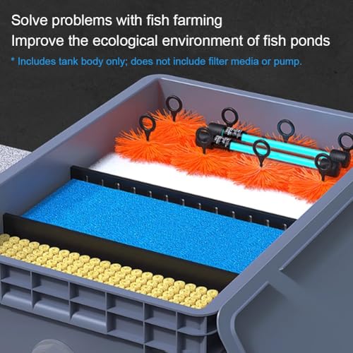 Larrium Filtration Kit - Trójwarstwowy zewnętrzny system obiegu wody odpowiedni do akwariów, stawów i streamerów; DIY zamontować pudełko z filtrem kroplowym - Brak