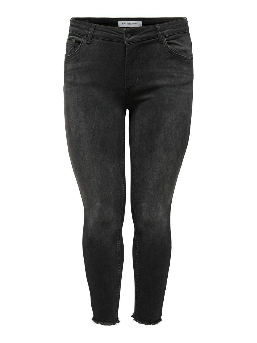 ONLY Carmakoma NOS Women's Carwilly Reg ANK Skinny Jeans Black Noos Jeans Not Applicable, Black, 52