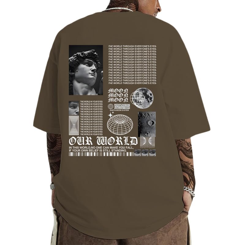 T-shirt graphique homme vintage Y2k coton oversize streetwear été
