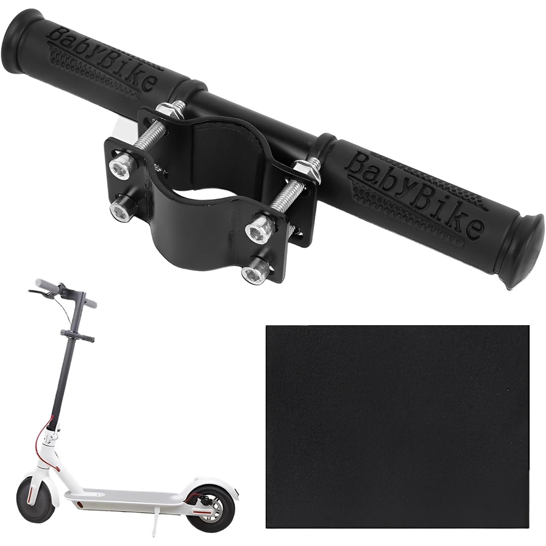 Patinete Eléctrico Con Manillar Para Niños, Soporte Antideslizante Seguro Para Niños, Accesorios, Para Una Amplia Gama De Patinetes, Negro
