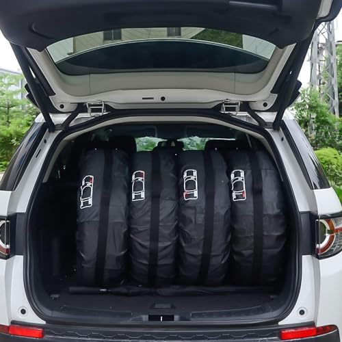 Geloo Reifentaschen Set 13-17 Zoll 4 Stück Reifenaufbewahrung Waterproof Staubdicht Autoreifenabdeckungen Reifenaufbewahrungstaschen für Sauberer Transport und Lagerung (Durchmesser 66 cm)