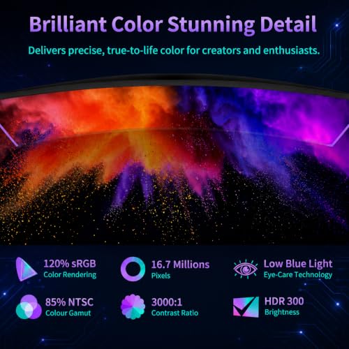 Image of Deco Gear DGSKY49 49 inch Curved Ultrawide 32:9 R1000 Monitor | 5120x1440 Dual QHD | 120 Hz | USB-C 98 W PD | Adaptive Sync | HDR | KVM | PIP /PBP | DisplayPort 1.4 | HDMI 2.1 | Height Adjustable