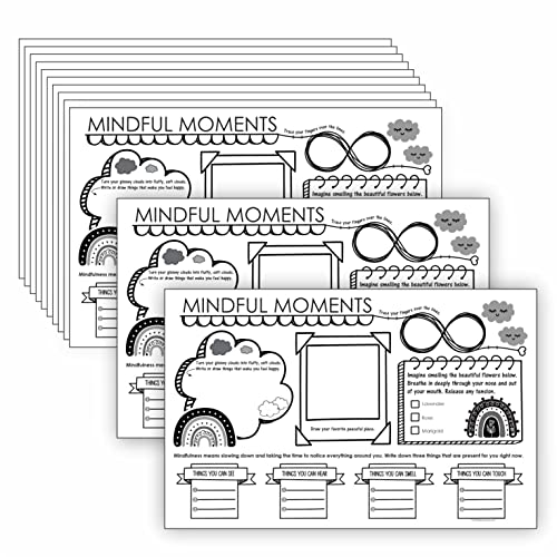T&eacute;cnicas de aterramento para atividades infantis de al&iacute;vio da ansiedade PLACEMATS - 25 do tapete...