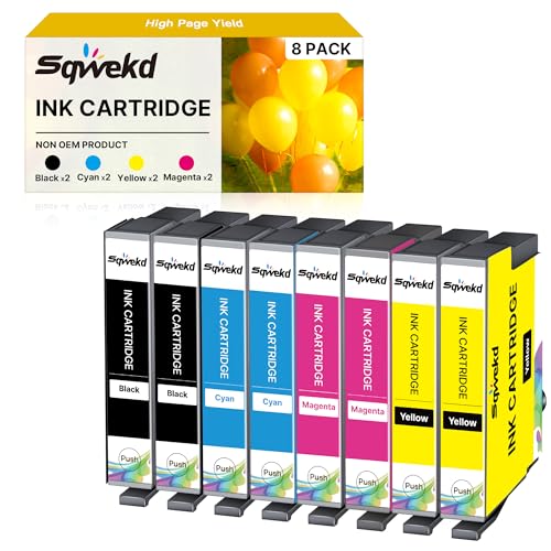 Sqwekd 604XL Cartucce Compatibili per Epson 604 XL Multipack per Expression Home XP-2200 XP-2205 XP-3200 XP-4200 Workforce WF-2910 WF-2930 WF-2950 (2 Nero, 2 Ciano, 2 Magenta, 2 Giallo)