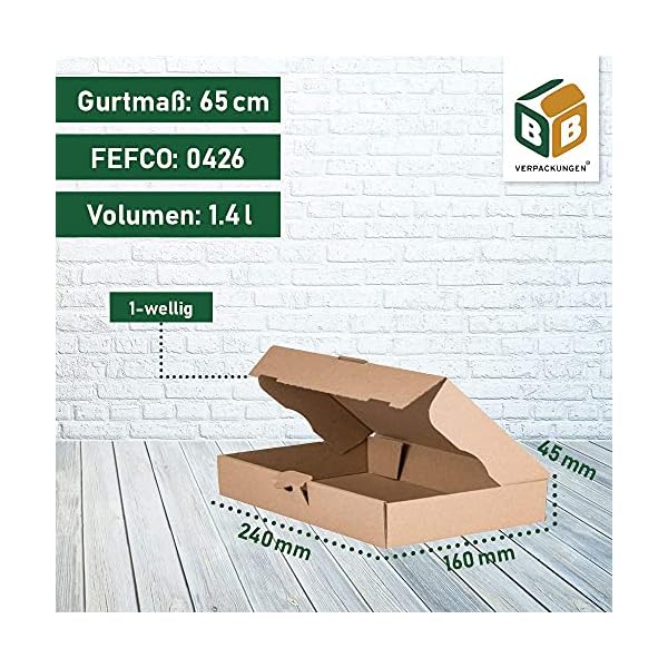 BB-Verpackungen 25 x Maxibriefkarton 240 x 160 x 45 mm (DIN A5, 1-wellig, bis ca. 15 kg belastbar) - Sets zwischen 25… – Bild 3