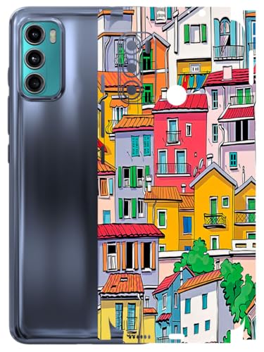 Image of AtOdds - Full Body Back Screen Guard Protector Film - Lamination Wrap Skin Sticker Compatible with Moto G60 | Scratchproof Matte Finish (Concrete Jungle)
