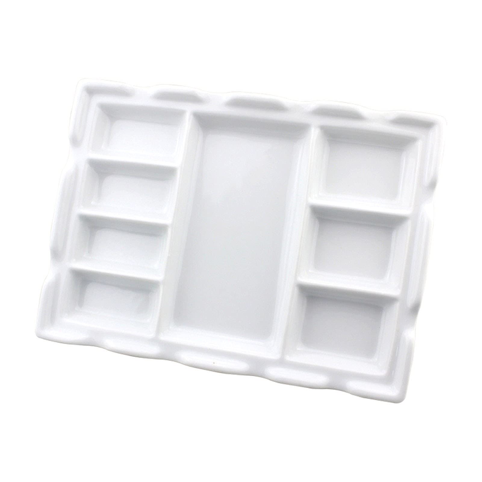Palette en céramique rectangle B pour peinture aquarelle et gouache
