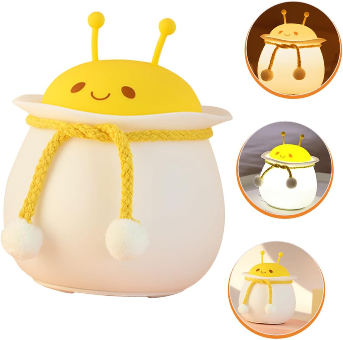 Silicone Bedroom Night Light Color Changing Animals Night Lamp USB Rechargeable Soft Touch Silicone Pat Light for Nursery