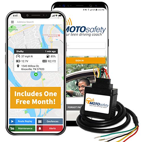 MotoSafety MWAAS1P1 Wired 3G GPS Car Tracker with One Month of Service, Vehicle