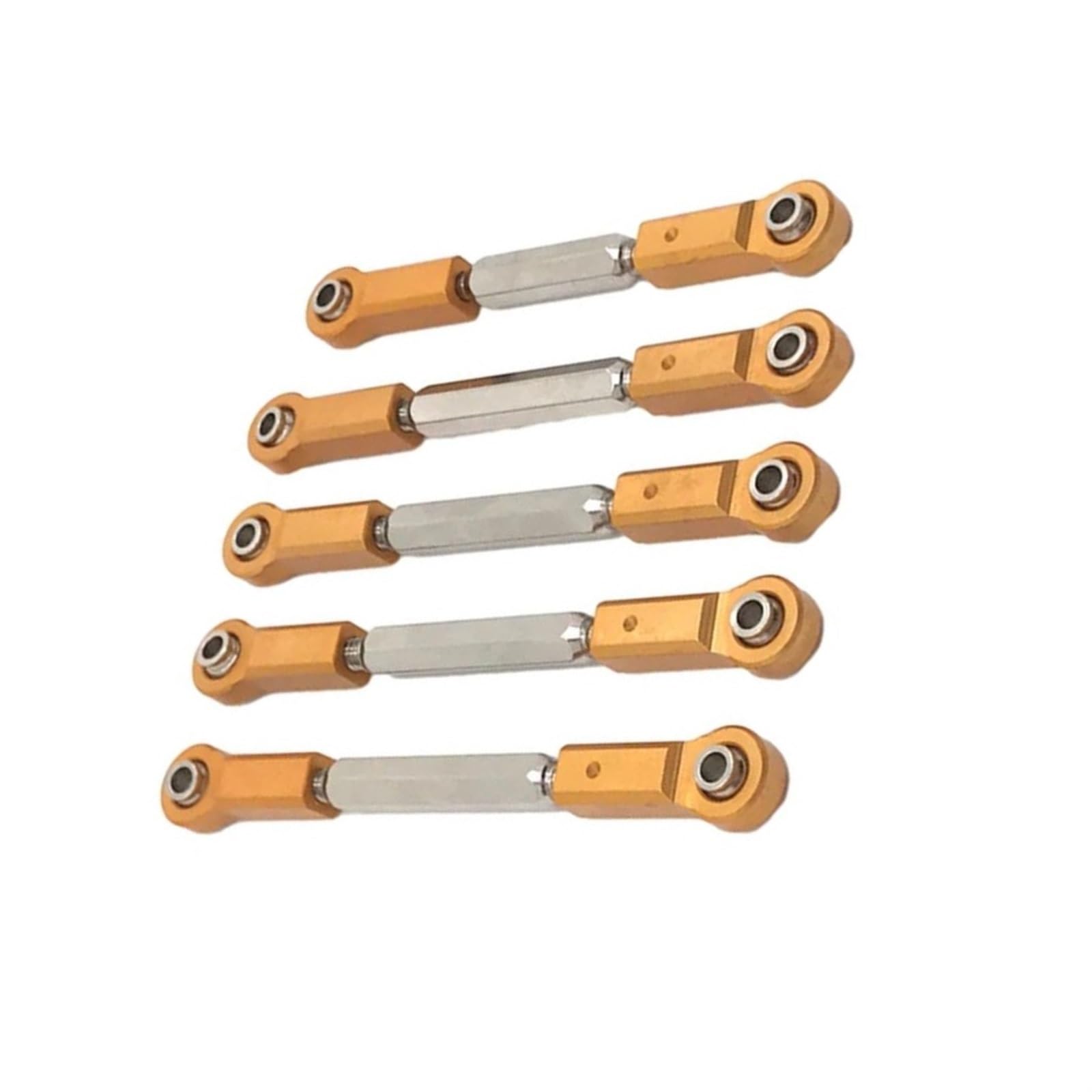 Varilla de Tracción para JLB J3 1/10 RC Accesorios De Actualización Coche 5 Uds Varilla Tracción Metal Juego Varillas Enlace Dirección(Yellow)