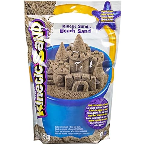 Kinetic Sand, 1.36kg Beach Sand for Squishing, Mixing and Moulding for Kids Aged 3 and Up, Amazon Exclusive Cover