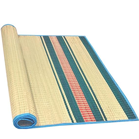 Korai Grass Floor Mat Chatai, Natural River Grass Mat for Sleeping 6x3.5 feet-image-34