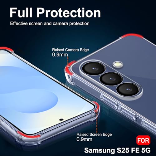 Image of TheGiftKart Transparent Crystal Clear Back Cover Case for Samsung Galaxy S25 FE 5G | Shockproof Soft TPU Case | Cushioned Edges for Ultimate Protection Back Cover Case (TPU, Transparent)