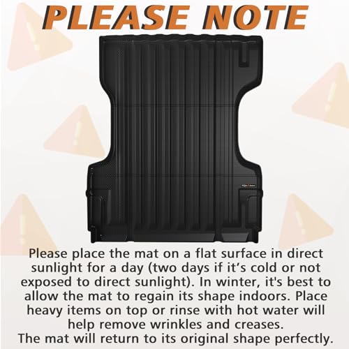 Image of TripleAliners Truck Mat Compatible with 2005-2021 Nissan Frontier 6FT Accessories, Truck Bed Mat Heavy Duty Custom Fit All Weather Protection TPE Pickup Liner