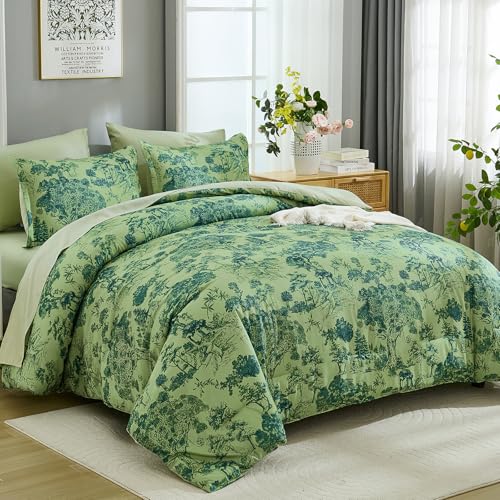 DJY Queen Size Botanical Comforter Set (7 pcs)