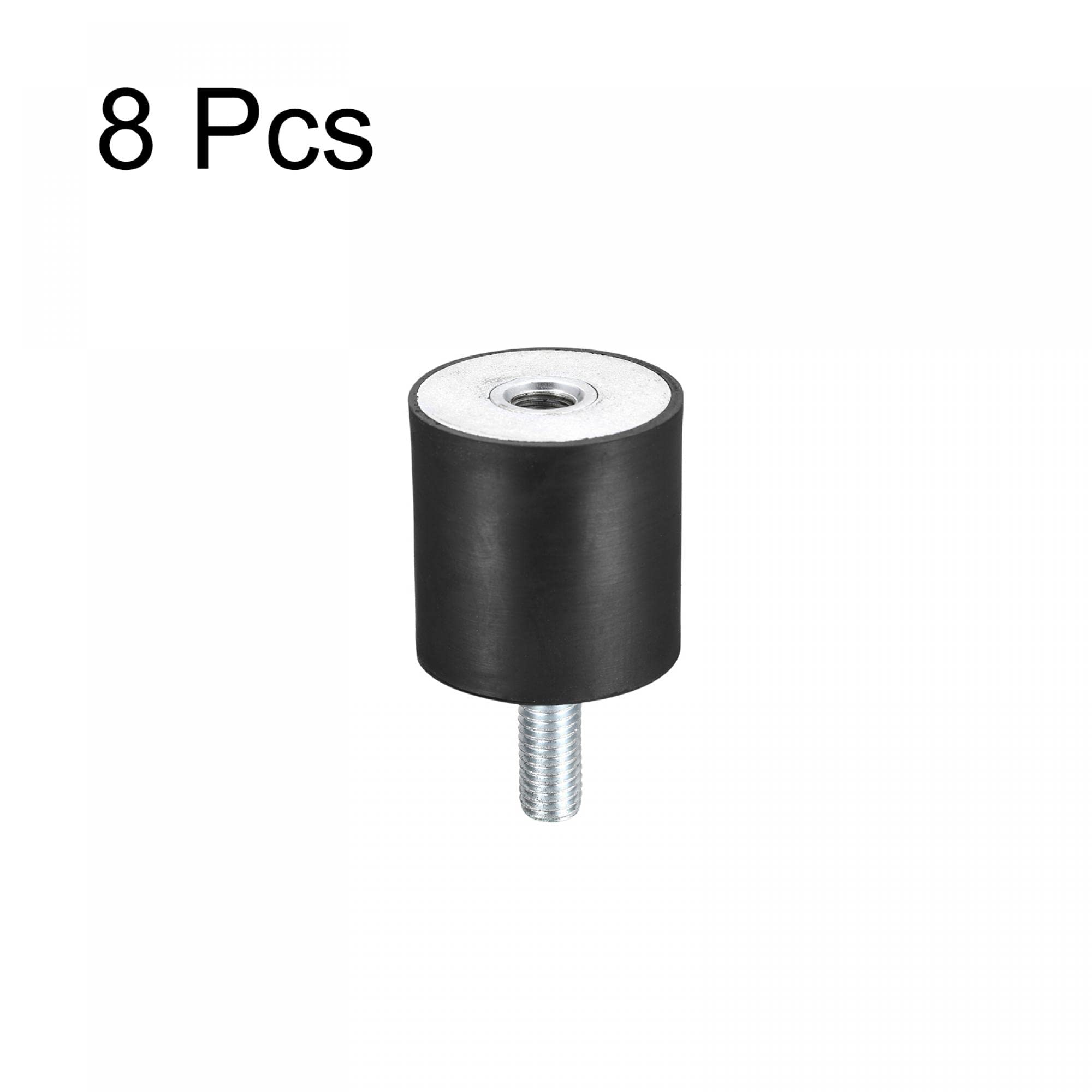 uxcell Supporti in gomma M10 maschio/femmina, isolatori antivibrazioni, ammortizzatori, per garage, motore, compressore d'aria, bobine auto, barca, diametro 40 mm x altezza 40 mm, 8 pezzi