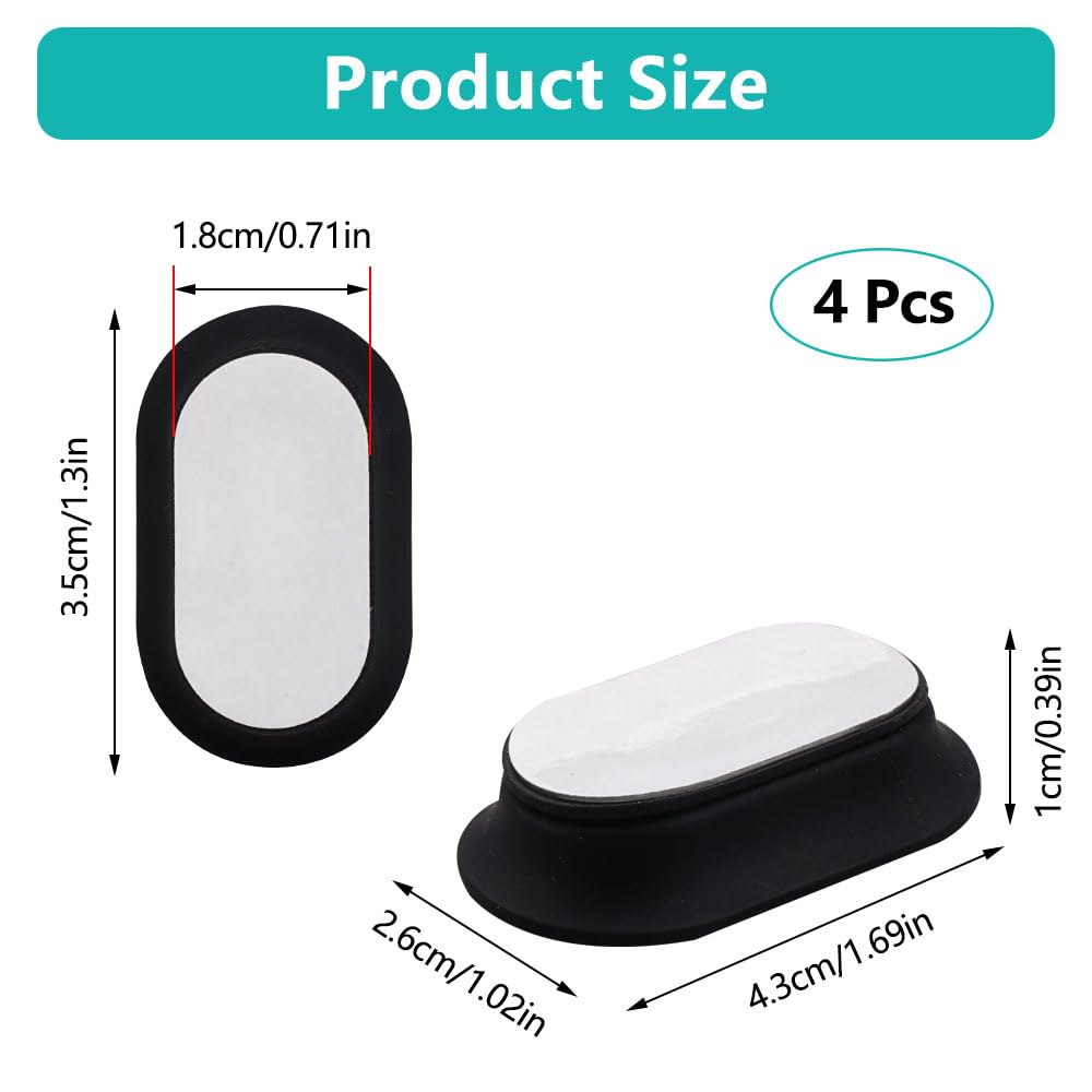 Supporto Magnetico Per Telecomando - 4 Pezzi, Adesivo, Per Parete O Scrivania, Silicone