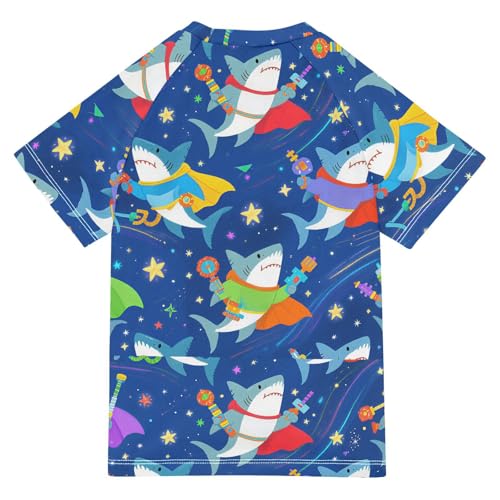 Navy Blue Shark Short Sleeve Girls Bathing Suit Swimsuit Kids Girls Rash Guard Boys for 3-12 Years Traje de bano de Sirena para nina2