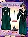 Takuvan Professor Witch Costume Adult Women Dark Green Velvet Dress Wizard Plus Size Costumes Outfit for Halloween Cosplay