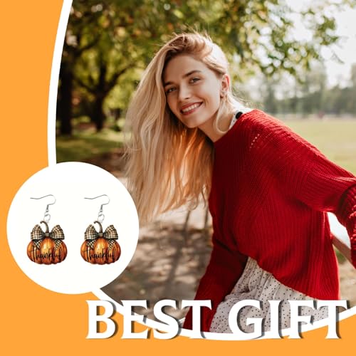 Fall Thanksgiving Earrings for Women Maple Leaf Pumpkin Candy Corn Earrings Thanksgiving Accessories Jewelry Gifts Fall Outfits for Women 20254