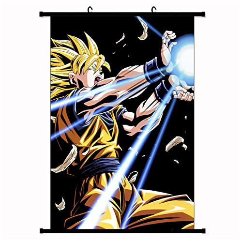 UZSXHJ Pósters de anime Goku Scroll Anime Wall Art Estética Decoración de la habitación Lienzo...