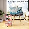 Amazon.com: 3 Tier Metal Rolling Cart with Lockable Wheels and Handle ...