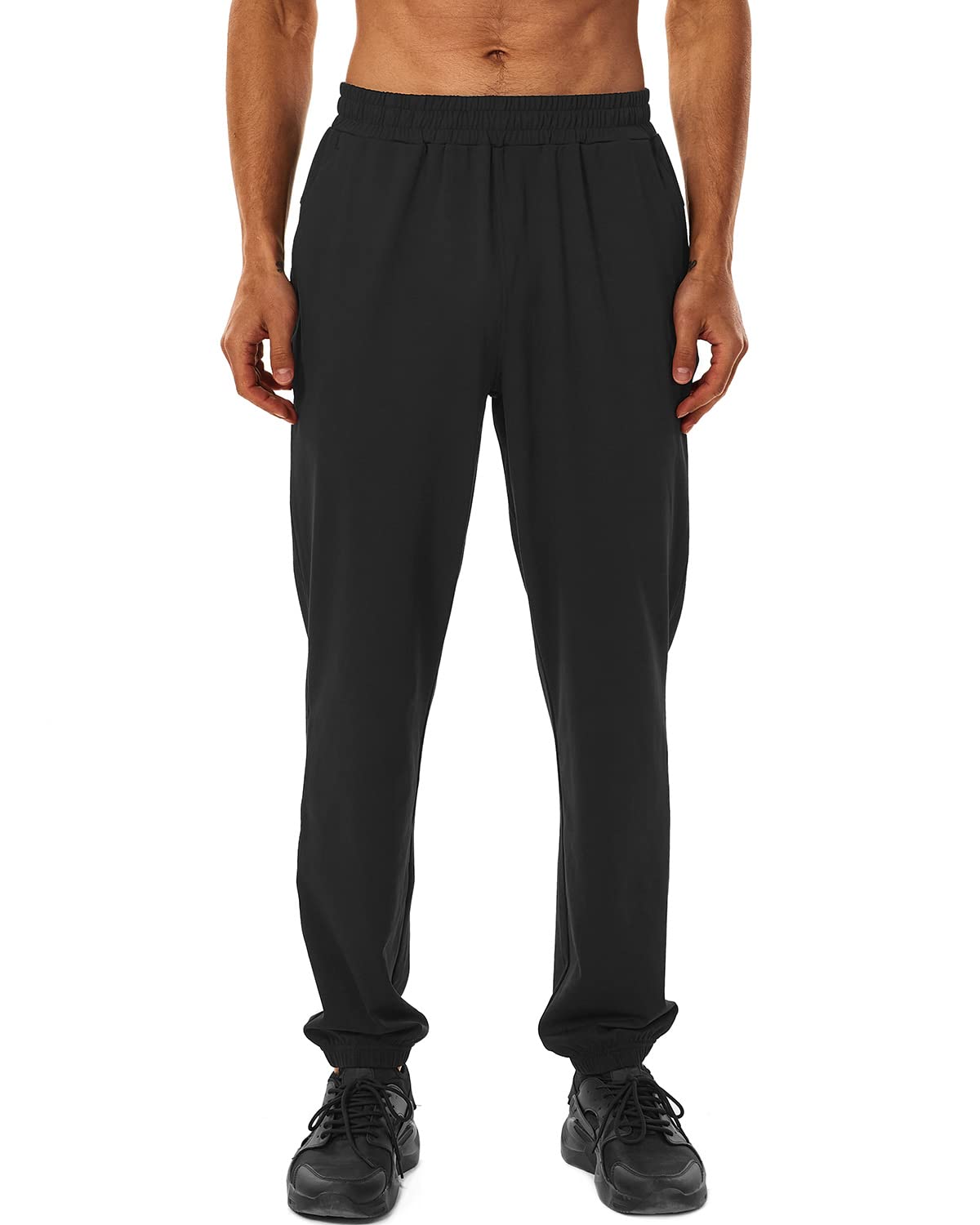 HOdo 34 36 Long Inseam Tall Mens Joggers Cuffed Sweatpants Baggy Workout Pants Zipper Pockets