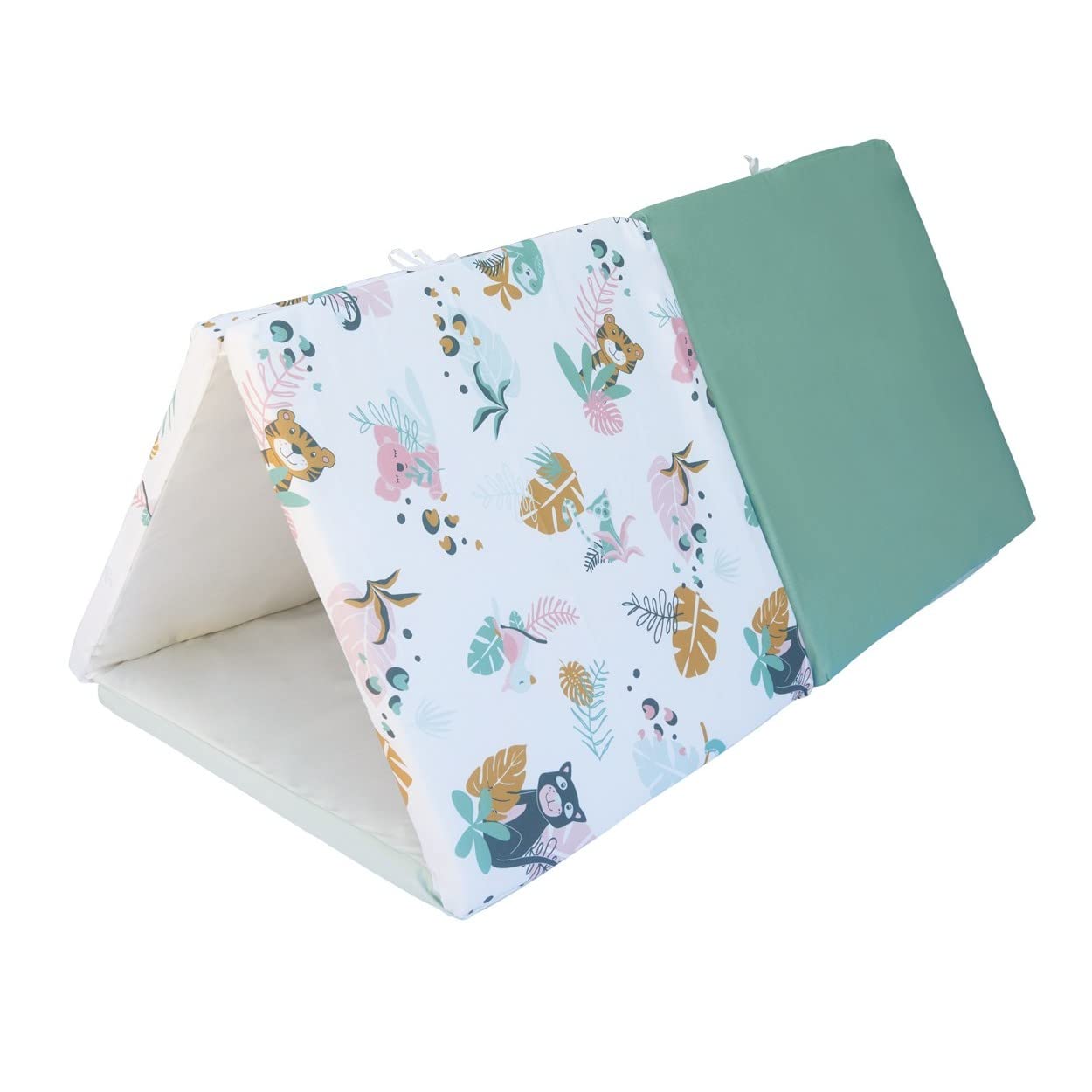 Tinéo - Tappeto per il risveglio - grande tappeto da gioco per bambini - tappetino per auto - tappeto per bambini - multifunzione 5 in 1-120 x 180 cm (giungla Buddies)