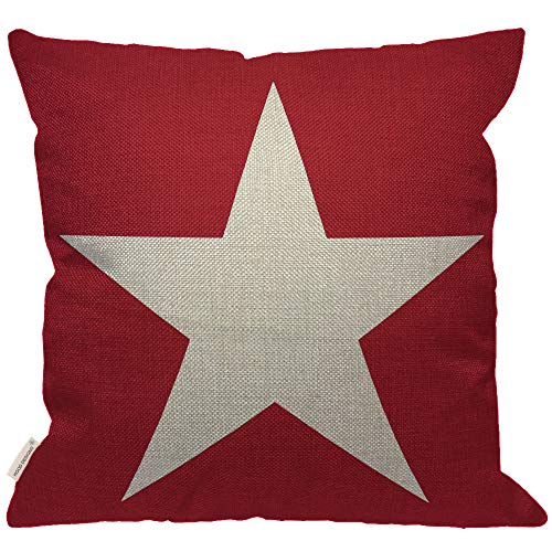 HGOD-DESIGNS-Red-Star-Throw-Pillow-CoverAbstract-USA-Star-Design-on-The-Rose-Background-Burlap-Pillow-Cases-Decorative-for-Women-Couch-Sofa-Bedroom-Living-Room-18x18-Inch HGOD DESIGNS Red Star Throw Pillow CoverAbstract USA Star Design on The Rose Background Burlap Pillow Cases Decorative for Women Couch Sofa Bedroom Living Room 18×18 Inch