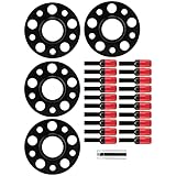 Torvex Wheel Spacers, Hub-Centric Rim Spacers and 15mm 20mm Spacer Kit Compatible with Mercedes-Benz C-Class W203 C230 C240 C320 C32 2002-2007, Red Wheel Alignment Adapters