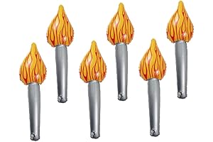 IMIKEYA 6-Pack Blow-Up Balloon Torch Sports Decorations: Light Up Your Games with Inflatable Cheering Sticks