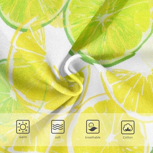 Joisal Yellow Green Lemons Slices White Cute Panties Girl Girls Underwear Toddlers Cotton Animals Underpants Briefs 2t3