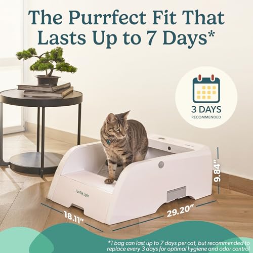 Petcove Self Cleaning Automatic Litter Box for Multi Cat Open Top/Quiet Operation ≤45 dB/Odor Control/Dual Anti-Pinch Safety/Easy App Control with Ultra Fast 5 GHz Wi-Fi - 20 Count Litter Bags - Image 7