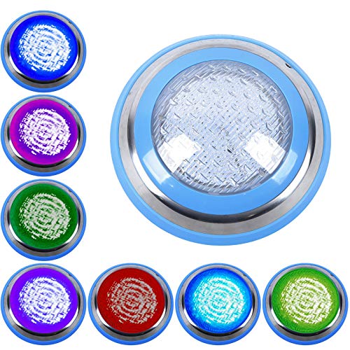 Dyrabrest Ac12V 45W Led Swimming Pool Light,Underwater Color Changing Stainless Steel Ip68 Waterproof 6Ft Cord Rgb Pool Light With Remote Control For Aquarium Fountains Pond #TOP1