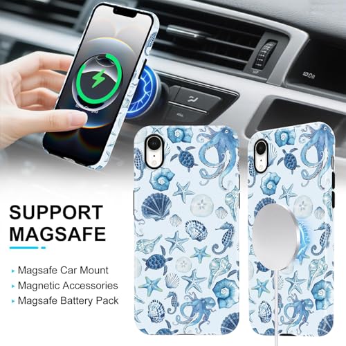Coque iPhone 17e/16e MagSafe rigide anti-rayures au design mer bleu - 5