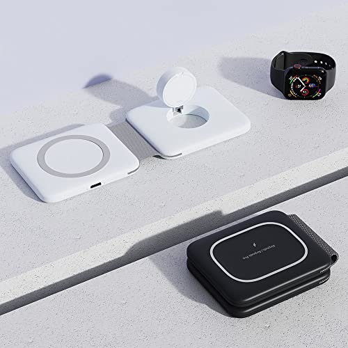 Estação de carregamento sem fio dobrável 3 em 1, base magnética de 15 W para vários dispositivos (br