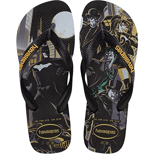 Havaianas - Top Heróis DC Comfortable, Robust and Lightweight Flip Flops with Hero and Villain Soles, Unisex Adult
