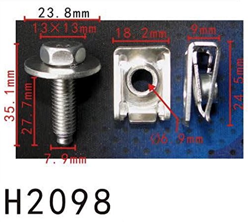 Autobahn88 Bolt Nut Set For Splash Guard,Seat, Compatible With
