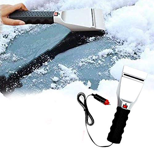 MIFXIN Auto Heated Snow Shovel Electric Window Ice Scraper with 12V Cigarette Lighter for Winter Car Automobile Vehicle Snow Removal Tool