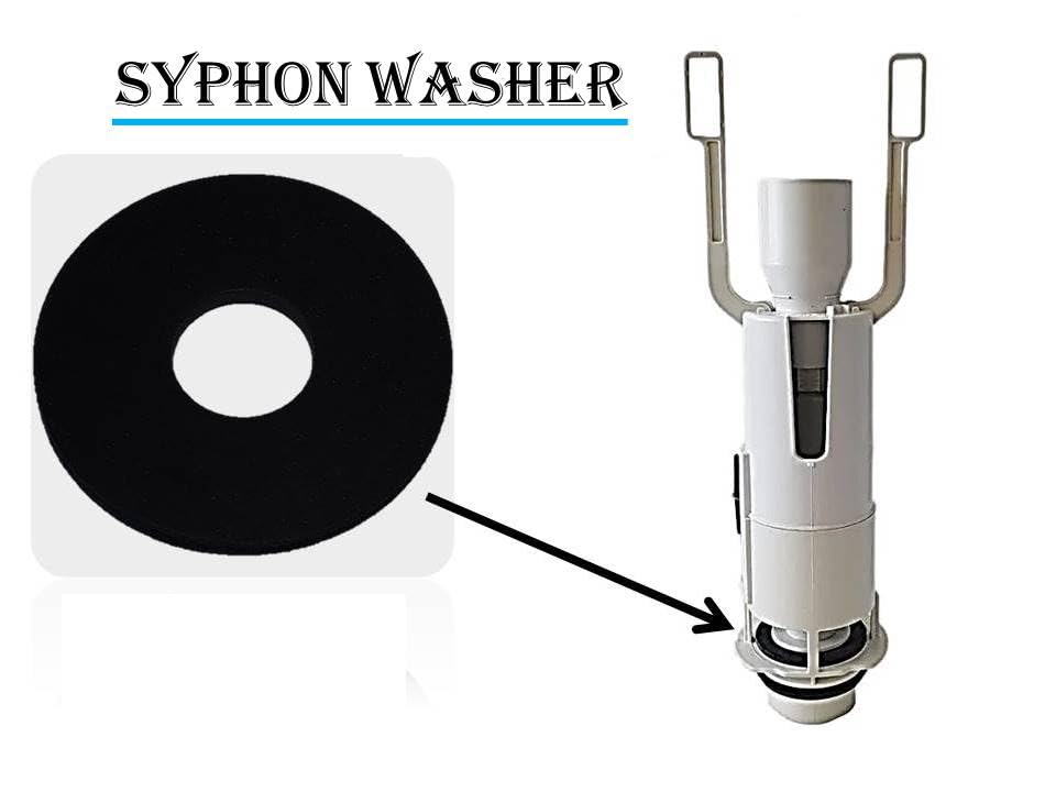 Rubber and Silicone Syphon Washer | Durable Flexible Plumbing Hardware Fittings Accessories| Easy Maintenance Thick Circular Gasket Seal Compatible for Jaquar, Siamp Toilet Flush Tank (3mm, 1 PC)