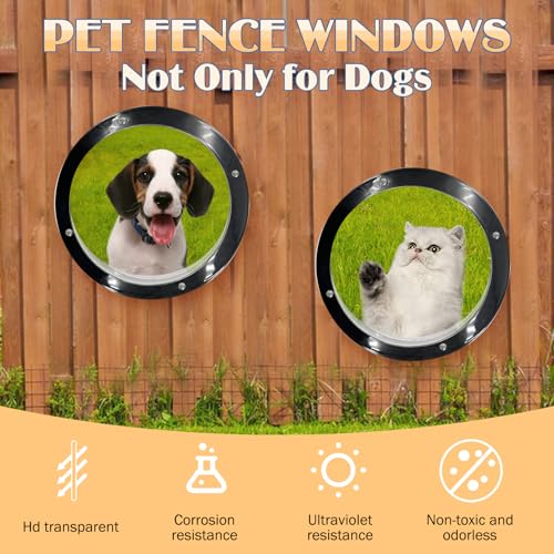 2 puertas para mascotas de plástico transparente para instalar en ventanas 5
