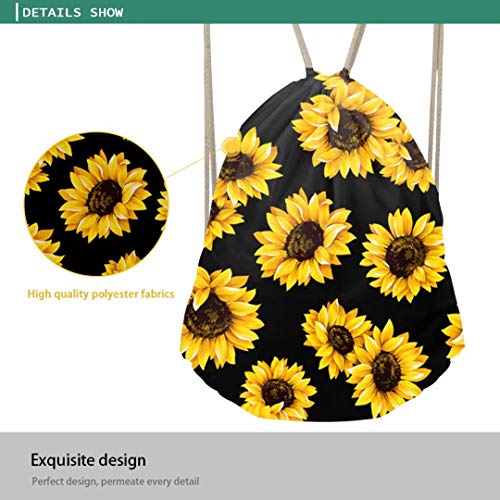 Dellukee Drawstring Backpack Girls Pineapple Pattern Outdoor Sport Travel Gym Workout Bag One_Size4