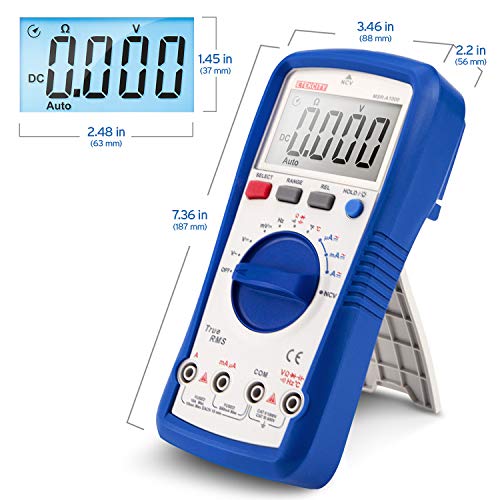 Etekcity Professional Digital Multimeter A1000, Trms 6000 Counts Manual Auto Ranging, Measures Voltage, Current, Resistance, Frequency, Continuity, Capacitance, Diode Test, Temperature #TOP2